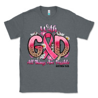 Charcoal Heather breast cancer with god all things are possible Classic Tee - Artiststas