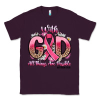 Plum breast cancer with god all things are possible Classic Tee - Artiststas