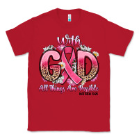 Red breast cancer with god all things are possible Classic Tee - Artiststas