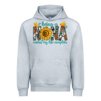Heather Grey Being a Nana Makes My Life Complete Urban Hoodie - texasbilliewilder