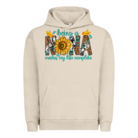 Pigment French Oak Being a Nana Makes My Life Complete Urban Hoodie - texasbilliewilder