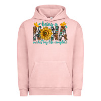 Pigment Salmon Being a Nana Makes My Life Complete Urban Hoodie - texasbilliewilder