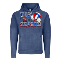 Vintage Denim tis' the season volleyball Vintage Hoodie - Zillion Design Studio