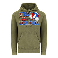 Vintage Olive tis' the season volleyball Vintage Hoodie - Zillion Design Studio