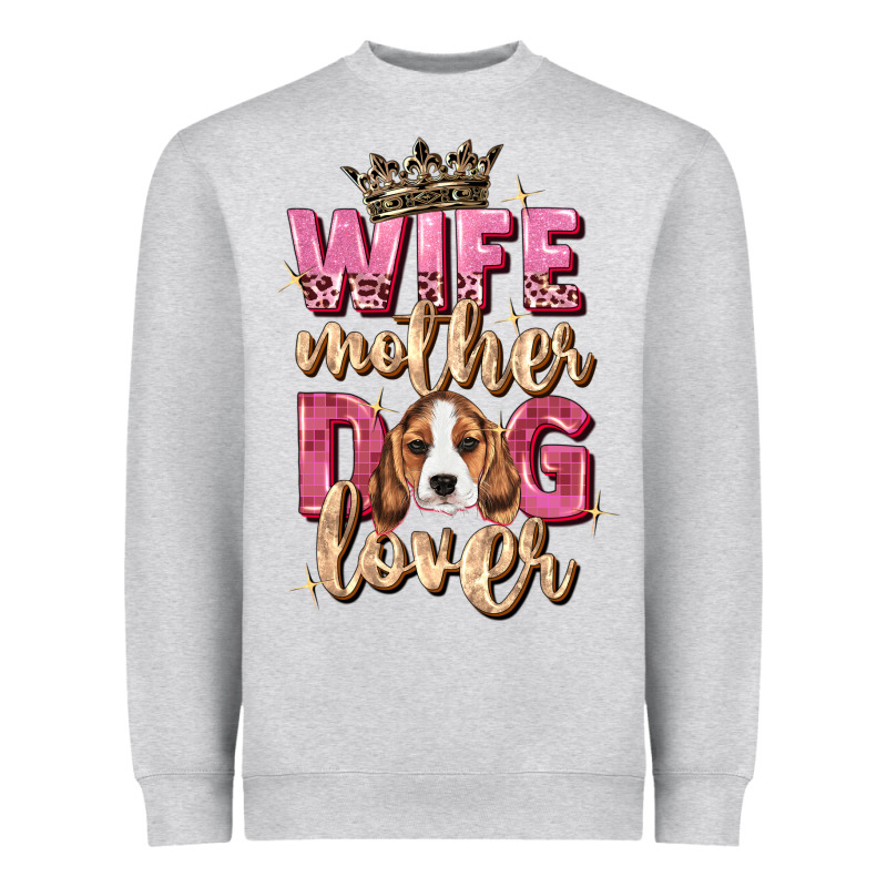 Wife Mother Dog Lover Heavyweight Sweatshirt by Zillion Design Studio | Teevron