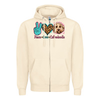 Peace Love Labradoodle Zipper Hoodie | Teevron