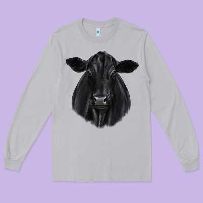 Black Angus Long Sleeve Tee Designed By Jahusdesignshop