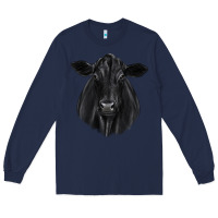 Navy black angus Long Sleeve Tee - JahusDesignShop