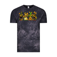 Cloud Black sunflower gnomies Vintage Tee - FaDigitalArtStudio