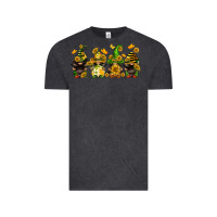 Vintage Black sunflower gnomies Vintage Tee - FaDigitalArtStudio