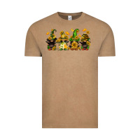 Vintage Coffee sunflower gnomies Vintage Tee - FaDigitalArtStudio