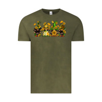 Vintage Olive sunflower gnomies Vintage Tee - FaDigitalArtStudio