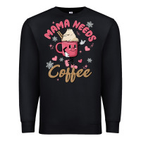 Black mama needs coffee Premium Sweatshirt - MaliasSmallBusiness