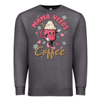 Charcoal Heather mama needs coffee Premium Sweatshirt - MaliasSmallBusiness