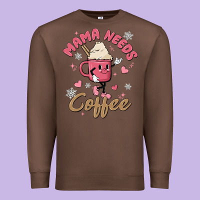 Mama Needs Coffee Premium Sweatshirt Designed By Maliassmallbusiness