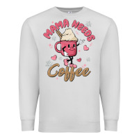 Dove Grey mama needs coffee Premium Sweatshirt - MaliasSmallBusiness