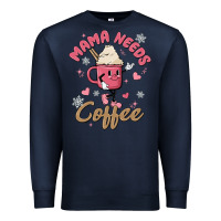 Navy mama needs coffee Premium Sweatshirt - MaliasSmallBusiness