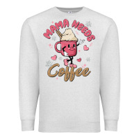 Oatmeal Heather mama needs coffee Premium Sweatshirt - MaliasSmallBusiness