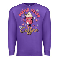 Purple mama needs coffee Premium Sweatshirt - MaliasSmallBusiness