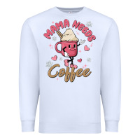 White mama needs coffee Premium Sweatshirt - MaliasSmallBusiness