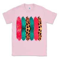 Bubblegum Pink Colored Leopard and Wood Patterned Western Brush Strokes Classic Tee - Bettercallsaul
