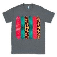 Charcoal Heather Colored Leopard and Wood Patterned Western Brush Strokes Classic Tee - Bettercallsaul