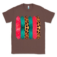 Chestnut Colored Leopard and Wood Patterned Western Brush Strokes Classic Tee - Bettercallsaul