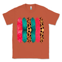 Copper Colored Leopard and Wood Patterned Western Brush Strokes Classic Tee - Bettercallsaul