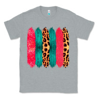 Heather Grey Colored Leopard and Wood Patterned Western Brush Strokes Classic Tee - Bettercallsaul