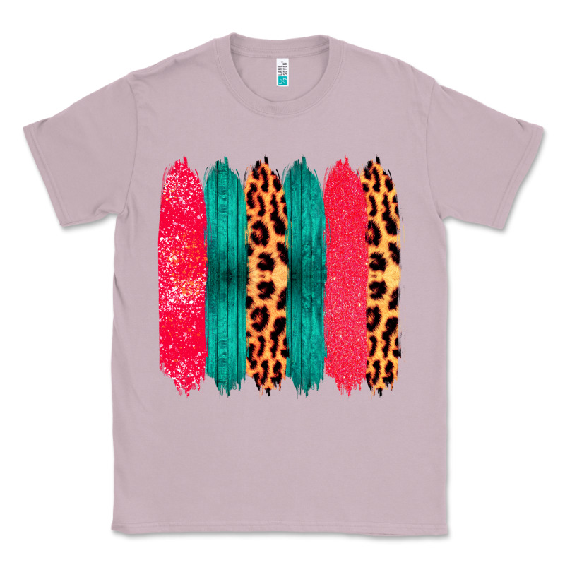 Colored Leopard And Wood Patterned Western Brush Strokes Classic Tee by Bettercallsaul | Teevron