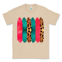 Mushroom Colored Leopard and Wood Patterned Western Brush Strokes Classic Tee - Bettercallsaul