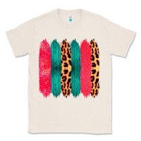 Natural Colored Leopard and Wood Patterned Western Brush Strokes Classic Tee - Bettercallsaul