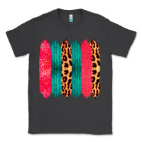 Smoke Colored Leopard and Wood Patterned Western Brush Strokes Classic Tee - Bettercallsaul