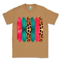 Toasted Coconut Colored Leopard and Wood Patterned Western Brush Strokes Classic Tee - Bettercallsaul