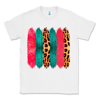 White Colored Leopard and Wood Patterned Western Brush Strokes Classic Tee - Bettercallsaul