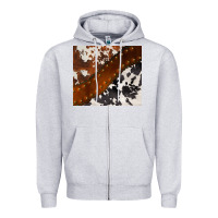 Heather Grey cowhide leather Zipper Hoodie - BarkalooDesign