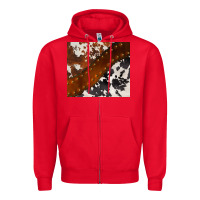 Red cowhide leather Zipper Hoodie - BarkalooDesign