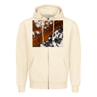 Sandshell cowhide leather Zipper Hoodie - BarkalooDesign