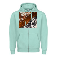 Seafoam cowhide leather Zipper Hoodie - BarkalooDesign
