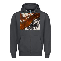 Smoke cowhide leather Zipper Hoodie - BarkalooDesign