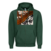 Sports Green cowhide leather Zipper Hoodie - BarkalooDesign