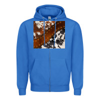 True Royal cowhide leather Zipper Hoodie - BarkalooDesign