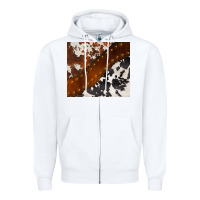 White cowhide leather Zipper Hoodie - BarkalooDesign