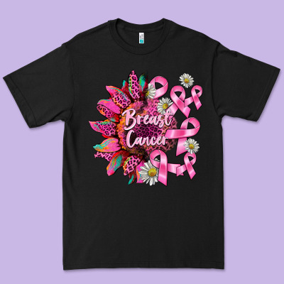 Breast Cancer Sunflower Premium Tee Designed By Barkaloodesign