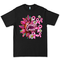 Black breast cancer sunflower Premium Tee - BarkalooDesign