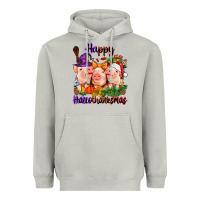 Moon Dust Happy Hallothanksmas Pigs Heavyweight Hoodie - NancyCooperArtShop