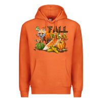 Carrot Fall Vibes Fox Premium Hoodie - LillyAllenDesigns