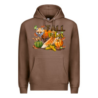 Chestnut Fall Vibes Fox Premium Hoodie - LillyAllenDesigns