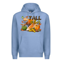 Colony Blue Fall Vibes Fox Premium Hoodie - LillyAllenDesigns
