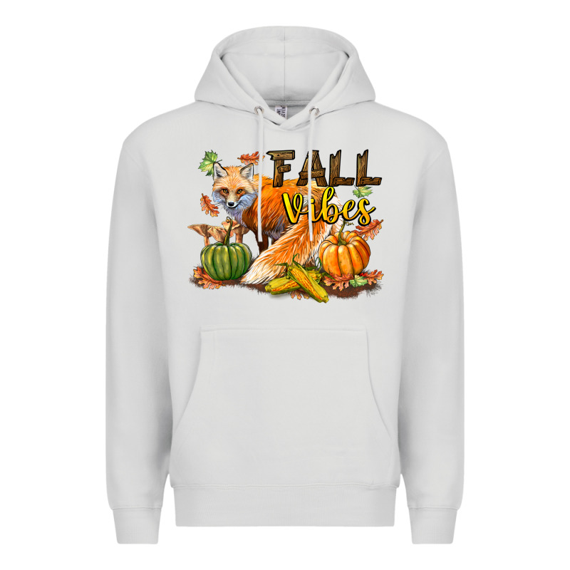Fall Vibes Fox Premium Hoodie by LillyAllenDesigns | Teevron